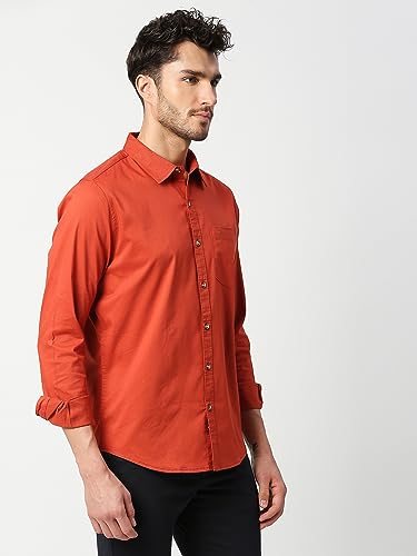 Thomas Scott Long Sleever Solid Color Regular Fit Casual Shirts for Mens