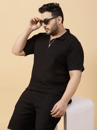 Rigo Waffle Knit Plus Size Co-Ord Set For MenS | Night Suit Set For MenS | Lounge-Wear Nightdress Plus Size Pajama Set For Men