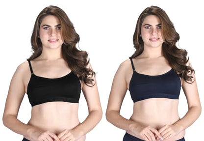 Venus Wire Free Slip On Moulded Sports Bra With Adjustable Strap