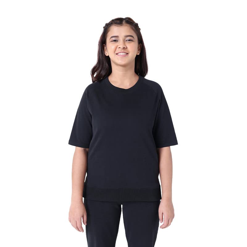 BlissClub Women Everyday Cozy Tee | WillowSoft Fabric | Raglan Sleeves | Ribbed Neck | Ribbed Sleeves | 3 Pockets | T-Shirt for