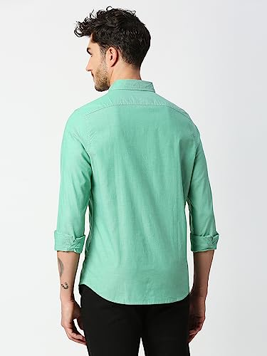 Thomas Scott Solid Color Long Sleeve Regular Fit Casual Shirt for Mens