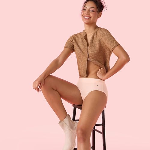 Enamor Innovations Bamboo Bliss, Anti Rash, All Day Comfort, Mid Waist Brief Panty for Women - Super Soft, Naturally Absorbent,