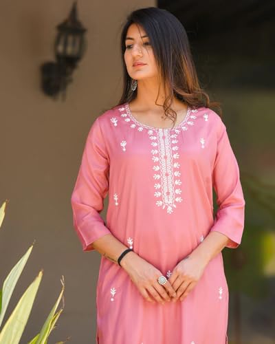 Fabnex Kurta Set For Women | Women Embroidered Kurta Set | Women Kurta Sets Kurtis | Women Kurta Pant Set (K-57-59) (Xx-Large, P
