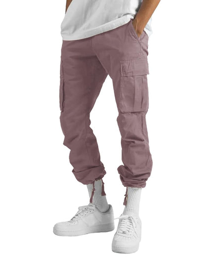 Noble Monk MenS Cargo Pant | Drawstring | Solid Cargo | Multi Pockets Trackpant