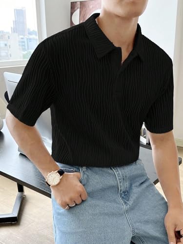 Leriya Fashion Cotton T-Shirt For Men  Soft Breathable Fabric | Regular Fit Half Sleeve Collar Tee For Summer Casual Wear (Avail