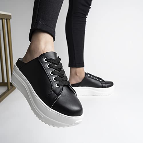 Shoetopia WomenS Slip-On Sneakers | Light Weight & Comfortable With Cushioned Footbed | Stylish Shoe Sneakers For Women Black-E