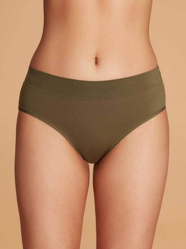 Nykd (Nyp342 Nylon Stretchable Hipster Panty Underwear For Women | Ultra-Soft Fabric With Mid Waist Full Coverage & Smooth Elast