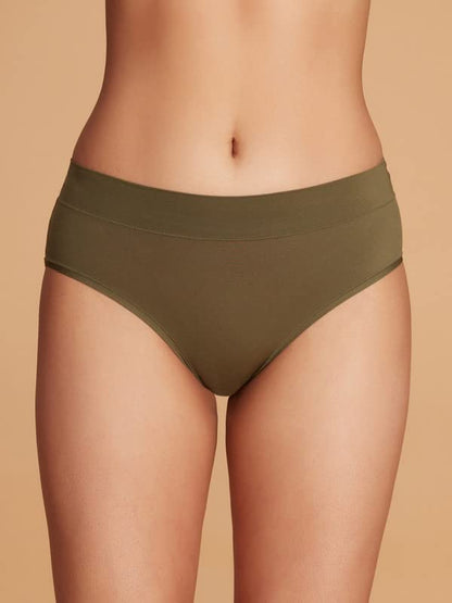 Nykd (Nyp342 Nylon Stretchable Hipster Panty Underwear For Women | Ultra-Soft Fabric With Mid Waist Full Coverage & Smooth Elast