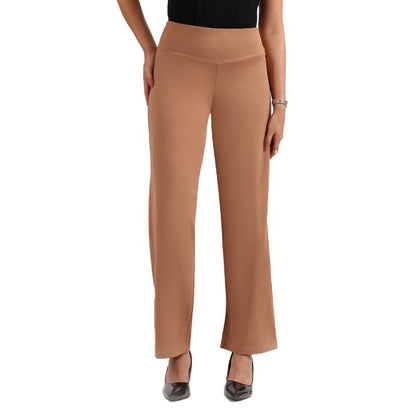 BlissClub Ultimate Flare Pants Lite for Women Above 55 ft Tall | High Waist Trousers and Formal Pants for Office wear | Comfort