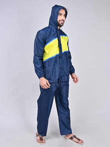 Rupa Rainwear For Men, Rider Collection, Waterproof Pvc Rain Jacket With Pants And Carry Bag, Pack Of 1