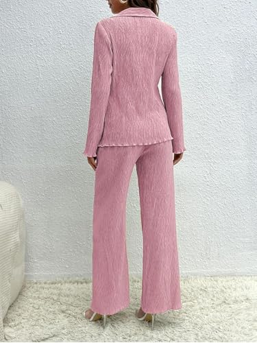 Greciilooks Co Ord Set For Women Stylish | Trendy Poly Lycra Textured Blend Pajama Set | Trendy Korean Winter Travel Outfit | Li