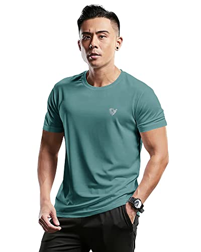 EYEBOGLER Mens Round Neck Half Sleeve Solid Dry Fit Tshirt Pack of 2