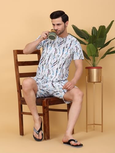 Sweet Dreams Men Printed Shorts Set