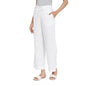Fabindia Women Drawstring Casual Pant Linen_M White