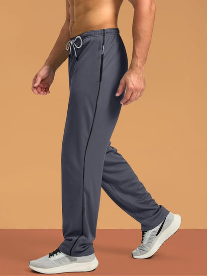 Pinkmint MenS Spandex Track Pant Ll Stylish Regulr Fit Track With Side Zip Pocket Ll Gym Wear Ll Yoga Ll Sports (Pack Of 1) Dar
