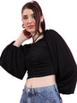 Ketch WomenS Regular Fit Tops (Khtp000276_Black