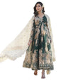 Fashion Basket Havy Silk Printed Anarkali Kurta Set For Women Green