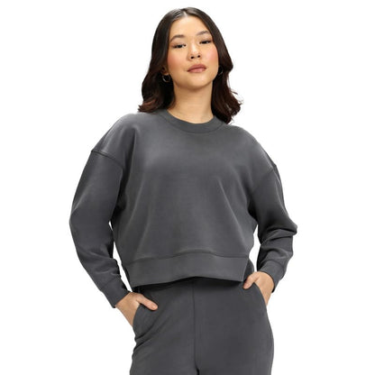 BlissClub BareButter Pullover, Drop Shoulder, Relaxed fit, Marshmallow Comfort, Super Soft, Round Neck