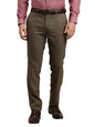 Turtle Men Poly Viscose Stretch Slim Fit Brown Formal Trouser