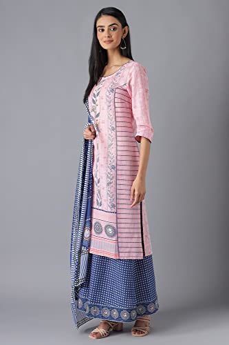 Aurelia Printed Cotton Round Neck Womens Kurta Set (S22FEAS1293A-P)