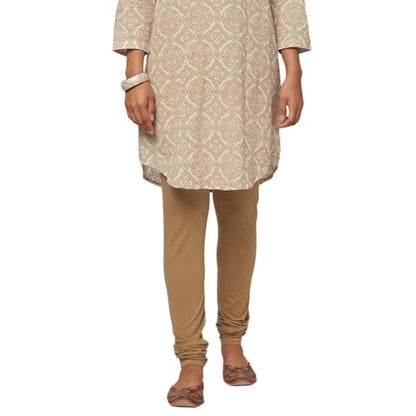 Fabindia WomenS Cotton Churidar (2103222Beige_Beige