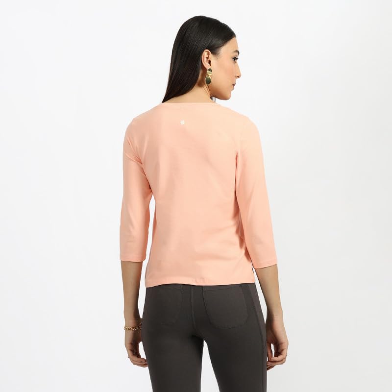 BlissClub Women The Last Tee - V Neck tee | Womens t-Shirt | 3/4 Sleeves | Last 750+ Washes | Cotton Tee