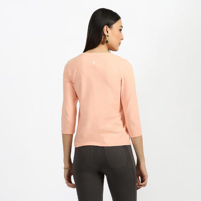 BlissClub Women The Last Tee - V Neck tee | Womens t-Shirt | 3/4 Sleeves | Last 750+ Washes | Cotton Tee