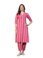 Stylum Womens Woven Design Cotton Blend Straight Kurta Pant Set