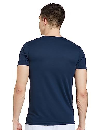 REVOLT Solid Slim Fit Men's Soft & Comfortable Round Neck T-Shirt-Gradation Print, Logo Branding