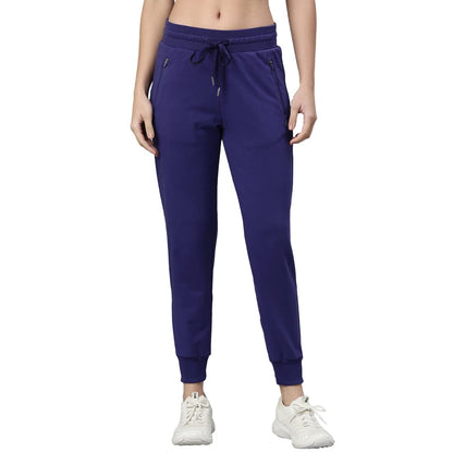 Enamor Athleisure Womens Slim Fit Mid Rise 7/8 Length Quick Dry Antimicrobial 4 Way Stretch Breathable Cotton French Terry Jogg