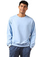 Nobero MenS Cotton Blend Crew Neck Sweatshirt (1M-Twss-R0005_Powder Blue