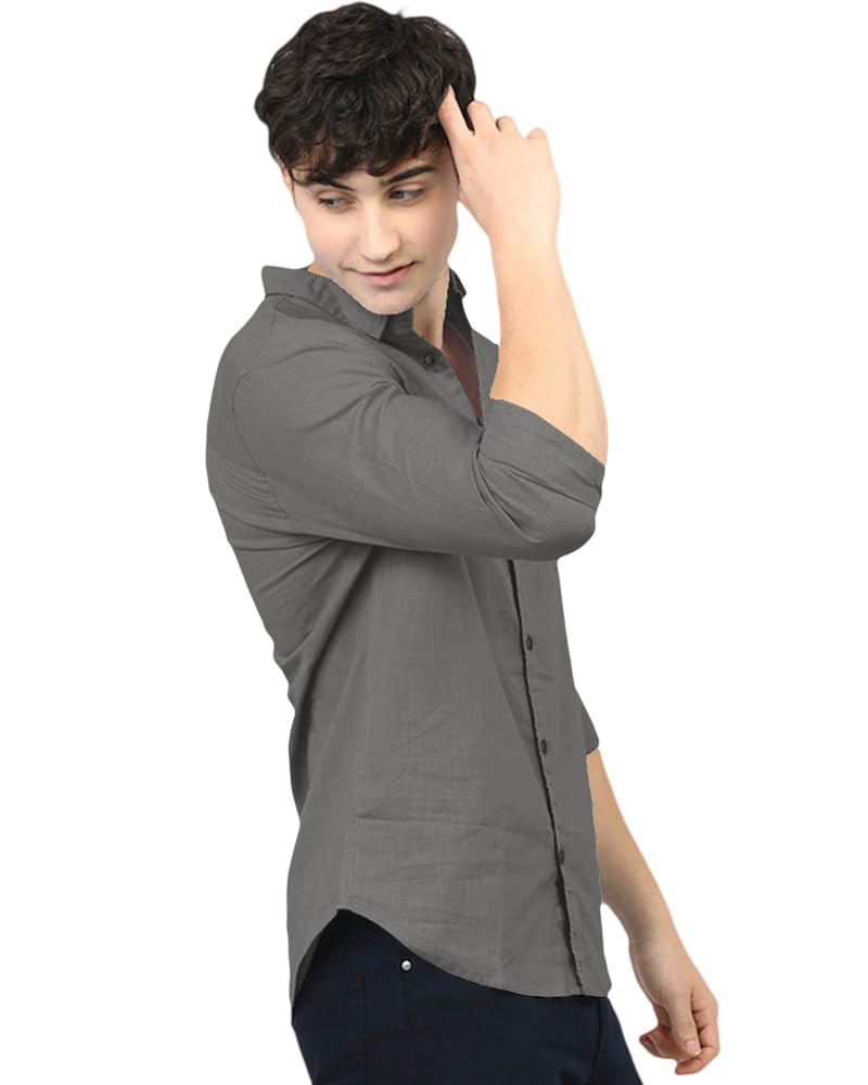 Eyebogler MenS Casual Solid Shirt