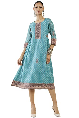 Soch Women Chanderi Regular Fit Embroidery Kurta