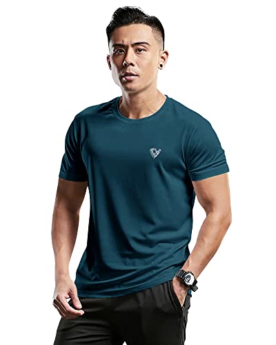 EYEBOGLER Mens Round Neck Half Sleeve Solid Dry Fit T-Shirt Pack of 2