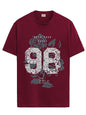 ADRO Graphic Printed T-Shirt for Men - 100% Cotton, Regular Fit, Soft Breathable Fabric. (RN23-M-98-MR_Maroon_XL)