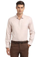 Turtle Men Giza Cotton Slim Fit Cream Check Full Sleeve Formal Shirt