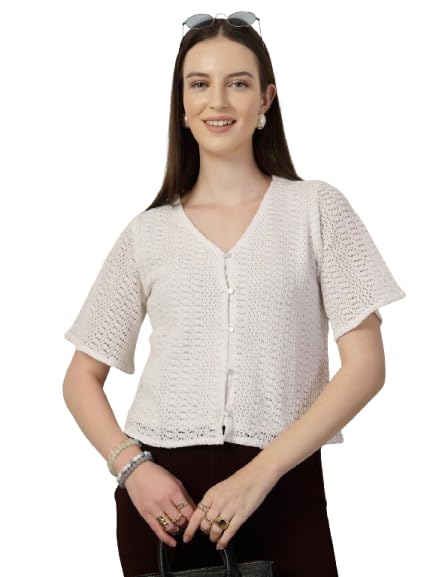 Style Quotien Women White Lace Top
