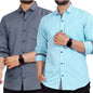 Tee Projekt Combo Casual Shirt for Men Spread Collar Long Sleeve Shirt Casual, Formal, Home