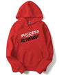 ADRO Men's Cotton Neck Hooded Sweatshirt (H21-M-REV-RD_Red_XL)