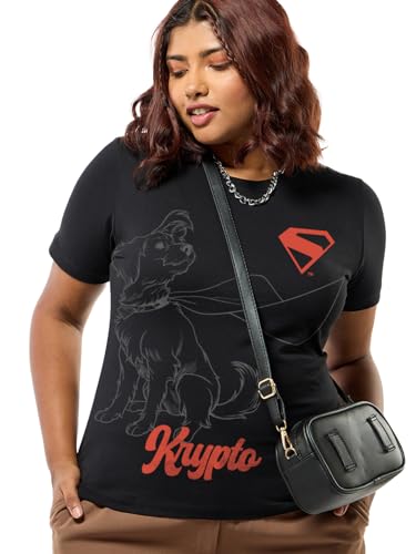 Bewakoof Official Dc Merchandise Superman WomenS Graphic Print Regular Fit Half Sleeve Round Neck Pure Cotton Plus Size T-Shirt_