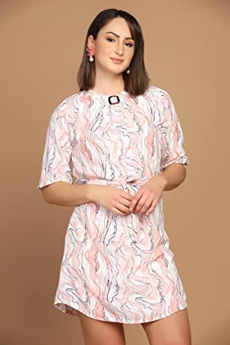 Leriya Fashion One Piece Dress for Women| Midi Dress for Women| Birthday Dress for Women (Small, Orange)
