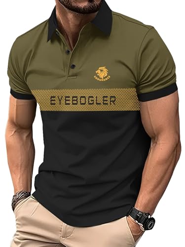 EYEBOGLER Regular FIT Polo Neck T-Shirt Green
