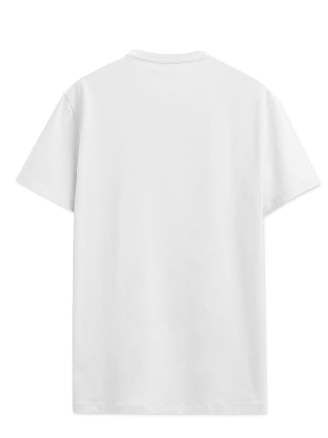 ADRO Guitar Design Printed T-Shirt for Men - 100% Cotton, Regular Fit, Soft Breathable Fabric. (RN23-M-GTR-WH_White)