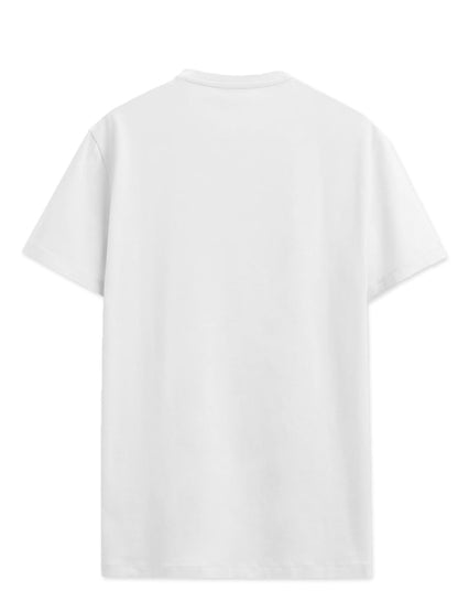 ADRO Guitar Design Printed T-Shirt for Men - 100% Cotton, Regular Fit, Soft Breathable Fabric. (RN23-M-GTR-WH_White)