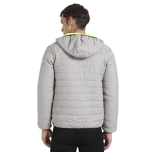 Campus Sutra Mens Car Coat (CBAWF23_CSM-AW-JK0512_Light Grey
