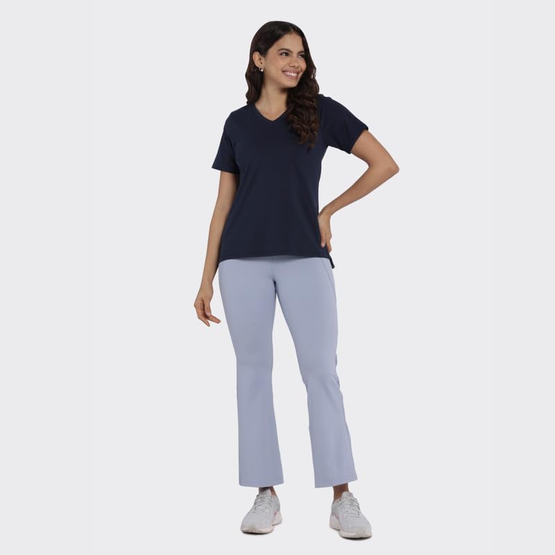 BlissClub Women The Last Tee - V Neck tee | Womens t-Shirt | 3/4 Sleeves | Last 750+ Washes | Cotton Tee
