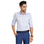 Turtle Men Cotton Stretch Slim Fit Light Blue Solid Formal Shirt