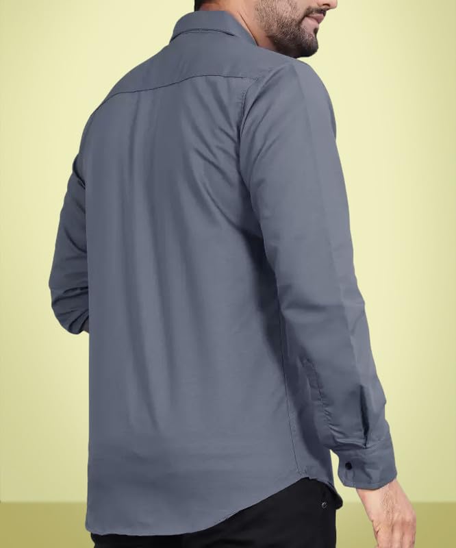 Tee Projekt Combo Casual Shirt for Men Spread Collar Long Sleeve Shirt Casual, Formal, Home