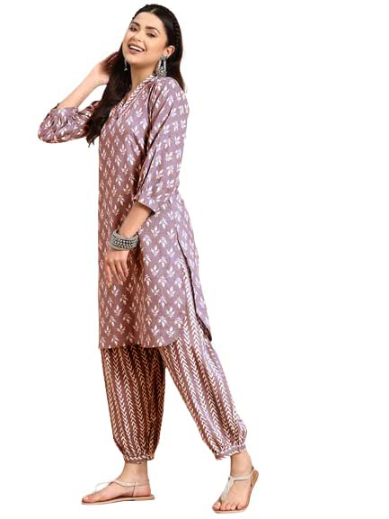 LookMark Women's Cotton Blend Kurta Set, Medium, Peach, AZ-LM-OG-KS2070 PEACH-M
