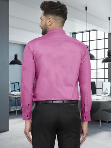 Pinkmint Mens Long Sleeve Button Down Shirt for Men Collared Casual Formal Soild Shirt